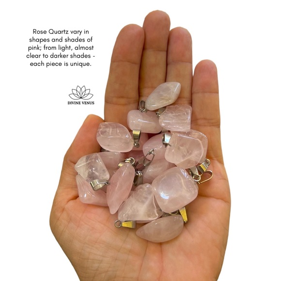 Rose Quartz Imani Necklace | Stainless Steel Jewelry - Picture 4 of 7